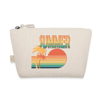 Retro Sonnenuntergang Sommer Vibe Design - Bio-Täschchen - Natur - Vorne