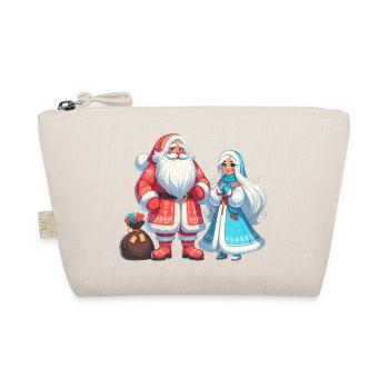 Ded Moroz Snegurotschka russischer Weihnachtsmann - Bio-Täschchen - Natur - Vorne