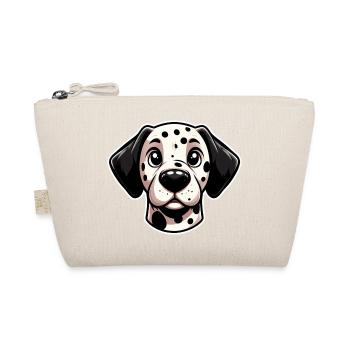 Comic Dalmatian Head Dog - Organic Pouch - nature - Front