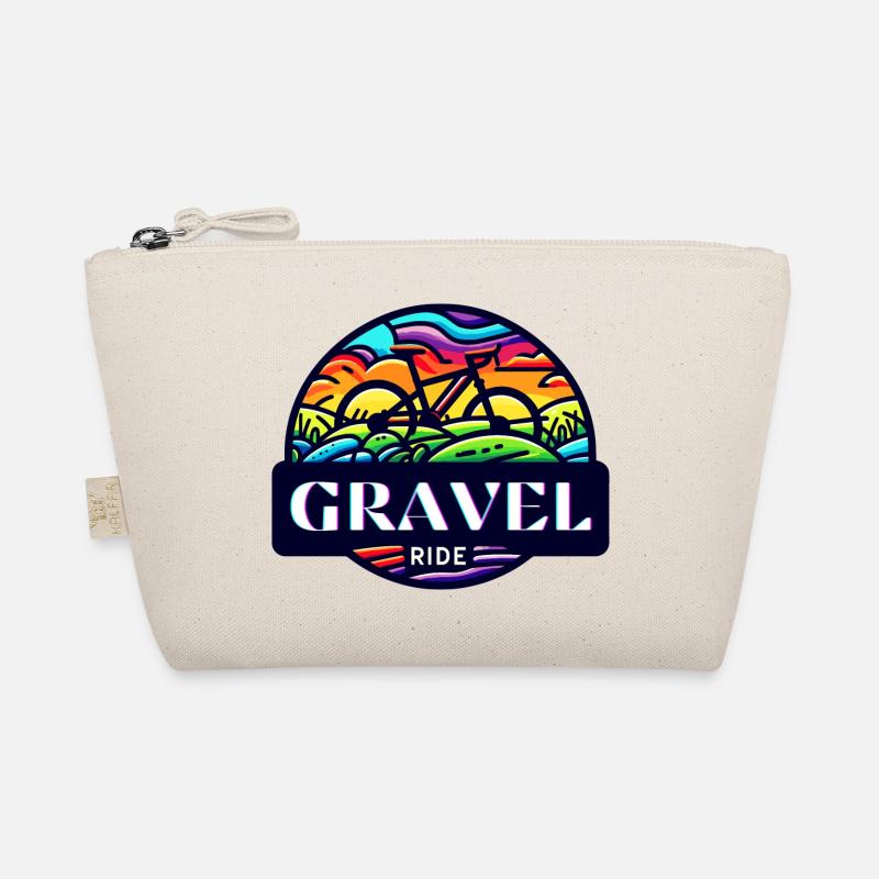 Gravel Ride Sunset Cyclist - Bio-Täschchen - Natur