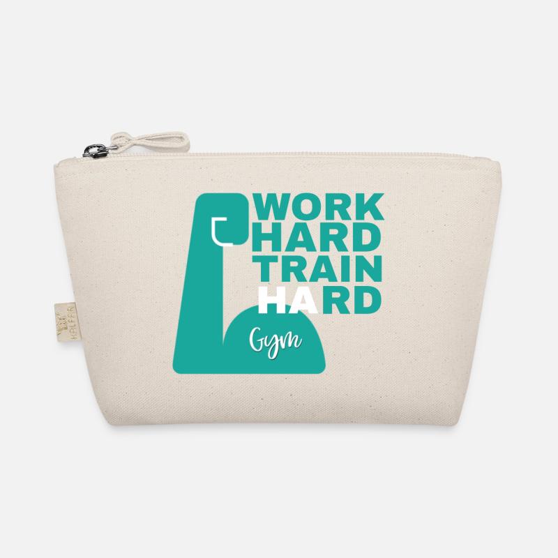 work hard train hard Bio-Täschchen