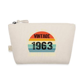Jahrgang 1963 61 Jahre 61. Geburtstag Limitiert - Bio-Täschchen - Natur - Vorne