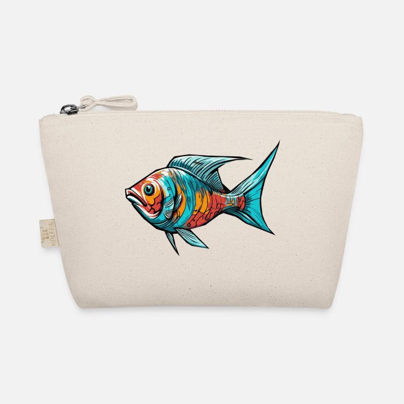 Colorful Graffiti Fish Organic Pouch