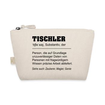 Lustige Definition Beruf Tischler - Bio-Täschchen - Natur - Vorne