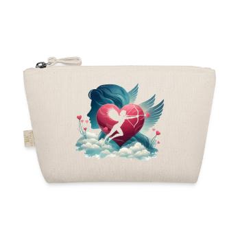 Cupid Archer Heart Artwork - Organic Pouch - nature - Front