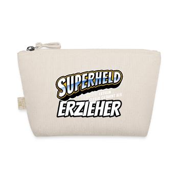 Superheld, clever getarnt als Erzieher - Bio-Täschchen - Natur - Vorne