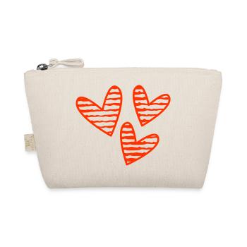 HEART. HEARTS. VALENTINE'S DAY. LOVE. LOVE. COUPLE. - Organic Pouch - nature - Front