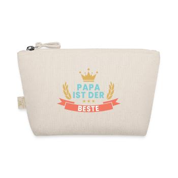 Papa ist der Beste! Krone & Kranz - Bio-Täschchen - Natur - Vorne