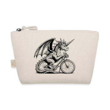 Dragon sur vélo, licorne, vélo - Trousse biologique - nature - Devant