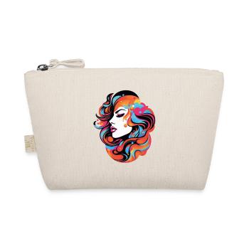 Abstract Art: Colorful Swirls Meet Elegance - Organic Pouch - nature - Front