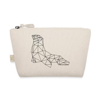 Seehund Robbe geometrisch - Bio-Täschchen - Natur - Vorne