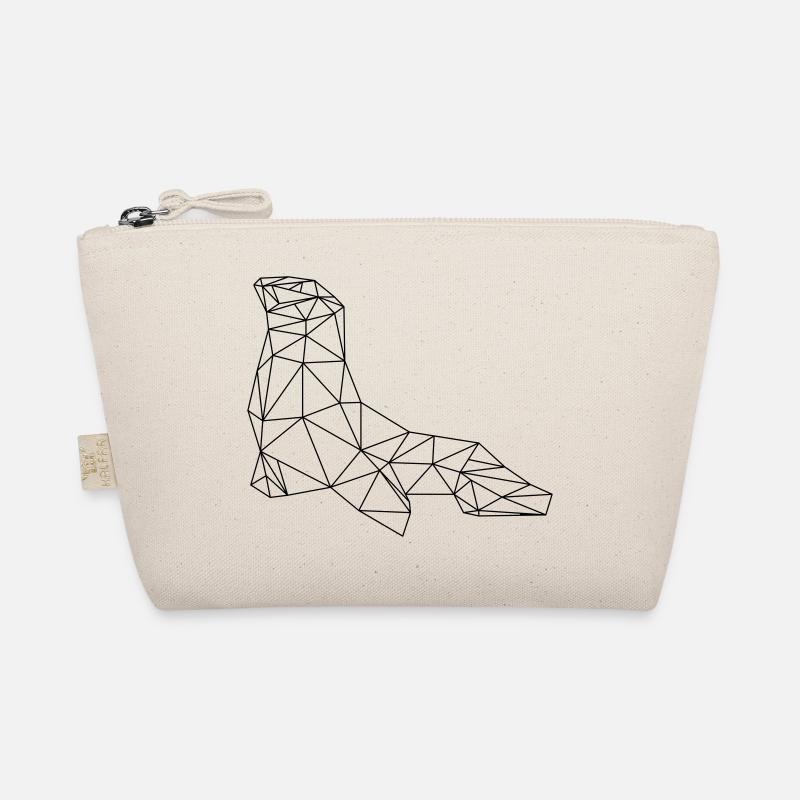 Seehund Robbe geometrisch - Bio-Täschchen - Natur