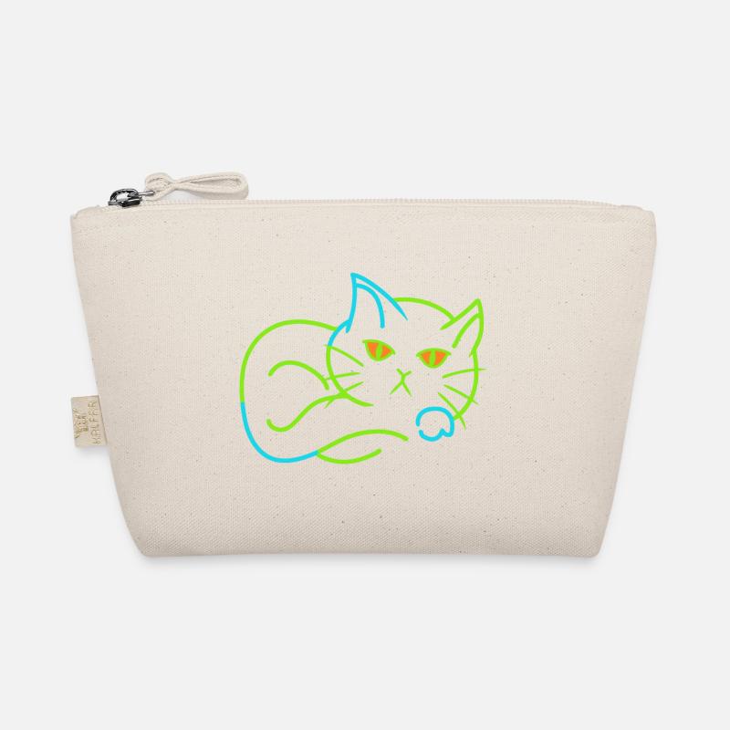 Vintage Katze Retro Stubentiger müde Bio-Täschchen