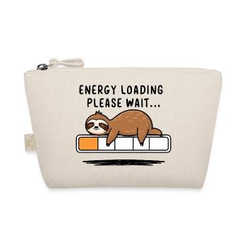 Energizing Sloth - Relaxation Humor Gift - Organic Pouch - nature - Front