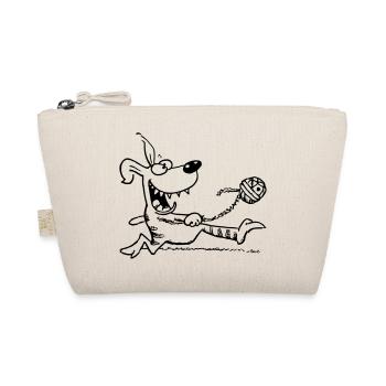 hund liebt ball - Bio-Täschchen - Natur - Vorne