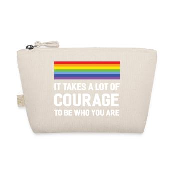 LGBTQ Pride Month – Es braucht viel Mut - Bio-Täschchen - Natur - Vorne