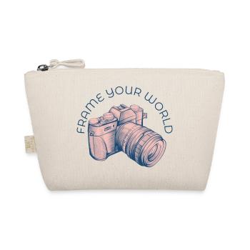 A pink Camera drawing- Logo - Organic Pouch - nature - Front