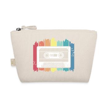 Cassette musique rétro enregistre des couleurs vintage logo - Trousse biologique - nature - Devant
