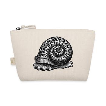 ornate ornamental snail in black and white - Organic Pouch - nature - Front