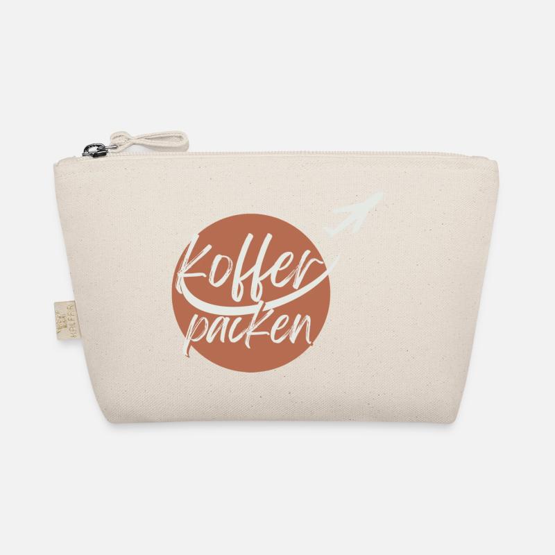 Fernweh - Koffer packen - Reise - Flugzeug Bio-Täschchen
