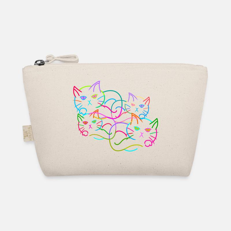 Regenbogen Katze Katzen Kätzchen Retro Bio-Täschchen