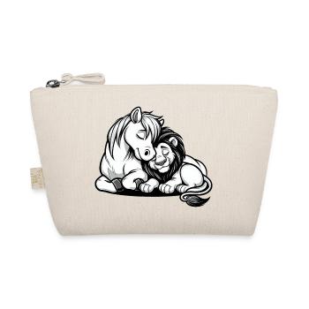 Cuddling Horse And Lion In Love - Bio-Täschchen - Natur - Vorne