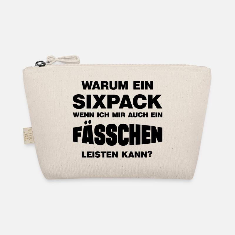 Warum ein Sixpack lustige Bierbauch Sprüche Bio-Täschchen