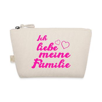 Family I Love Heart 01 - Organic Pouch - nature - Front