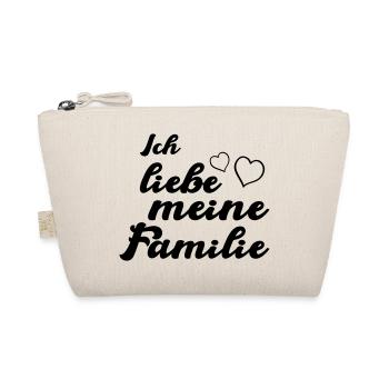 Family I Love Heart - Organic Pouch - nature - Front