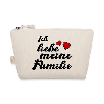 Family I Love Heart - Organic Pouch - nature - Front