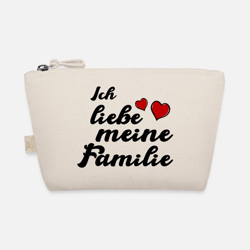familie ich liebe herz - Bio-Täschchen - Natur