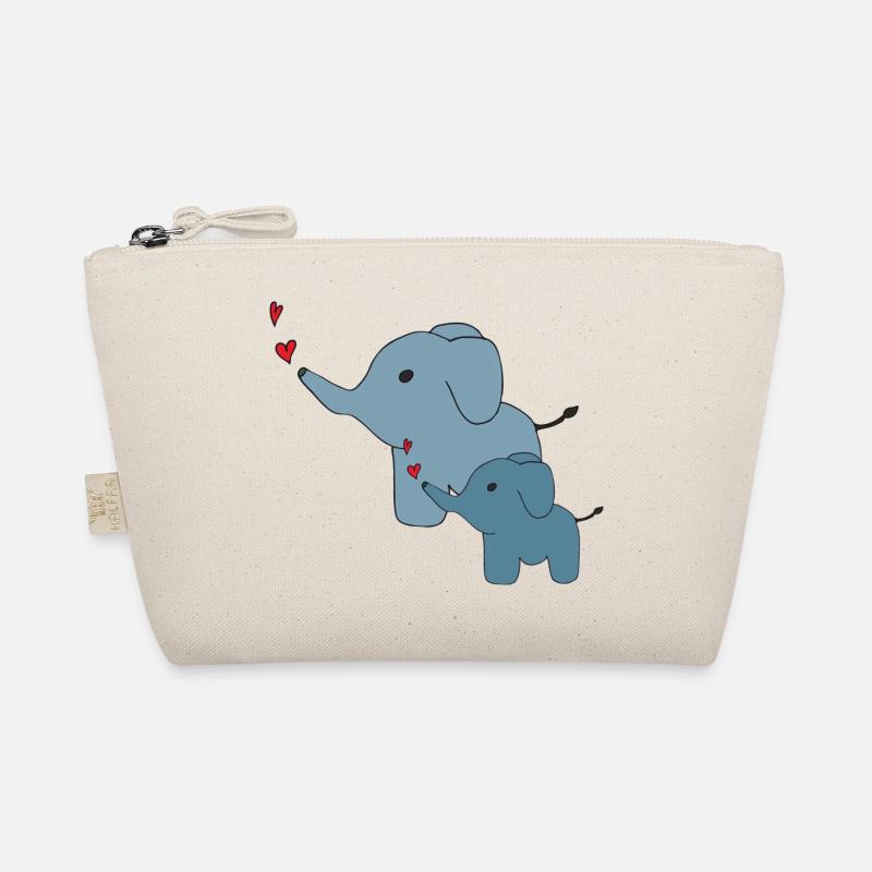 elefant gross und klein Bio-Täschchen