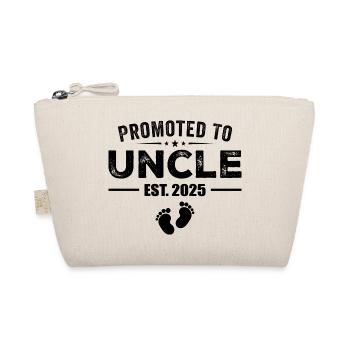 Promoted To Uncle Est 2025 Funny For New Uncle - Organic Pouch - nature - Front