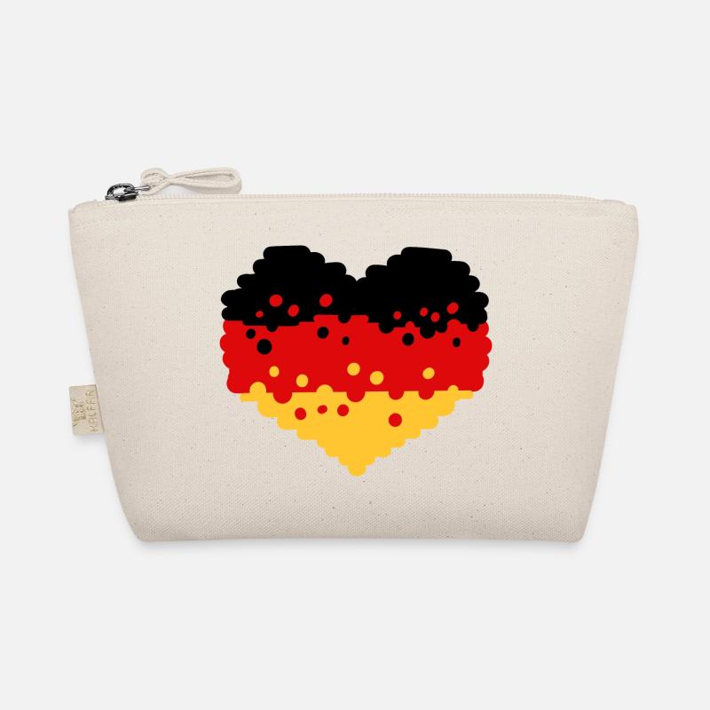 Deutschland Herz Flagge Bio-Täschchen