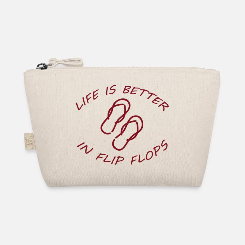 LIFE IS BETTER IN FLIP FLOPS Bio-Täschchen