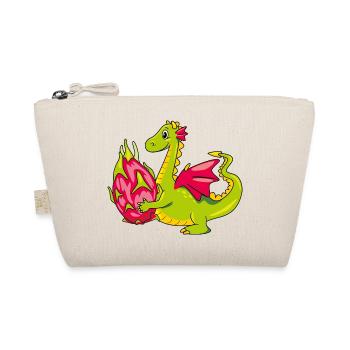 Dragon caricatural drôle avec un fruit pitaya - Trousse biologique - nature - Devant