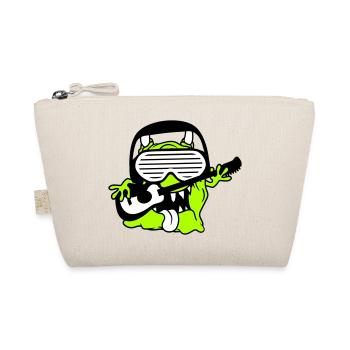 Cool Party Monster Alien Plays Guitar Music - Organic Pouch - nature - Front