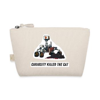 Curiosity killed the cat White outline - Organic Pouch - nature - Front