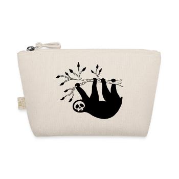 Black Sloth Skull - Organic Pouch - nature - Front