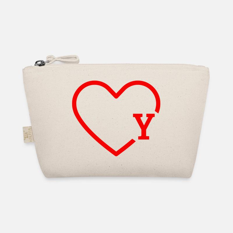 letter y red heart Organic Pouch