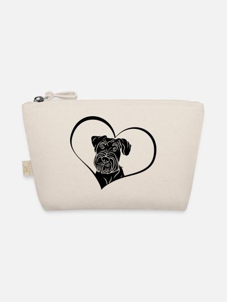 Schnauzer moyen en cœur - Trousse biologique - nature - Devant