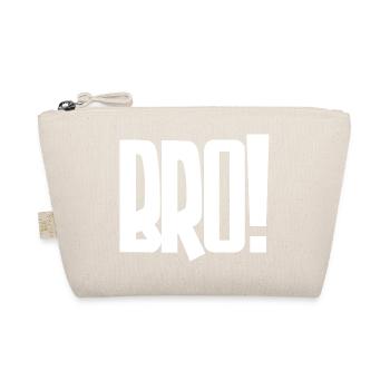 Bro! Großes Blockbuchstaben-Statement - Bio-Täschchen - Natur - Vorne