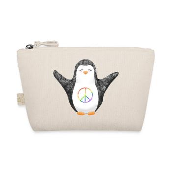 Pinguin Meg für Frieden - Bio-Täschchen - Natur - Vorne