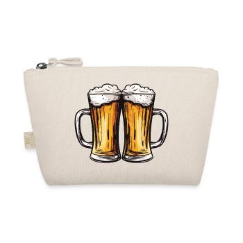 Bier Glas Anstossen Party - Bio-Täschchen - Natur - Vorne