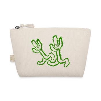 2 Cacti Race Happy Legs Run Fast - Organic Pouch - nature - Front