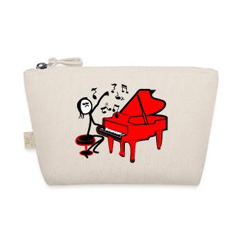 Stickmen Red Piano - Organic Pouch - nature - Front