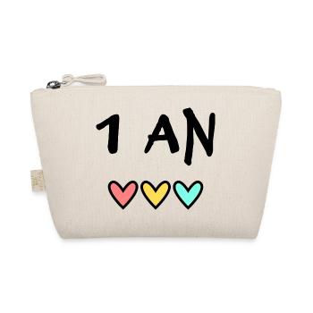1. 1 year. 1st ANNIVERSARY. 1 YEAR ANNIVERSARY - Organic Pouch - nature - Front