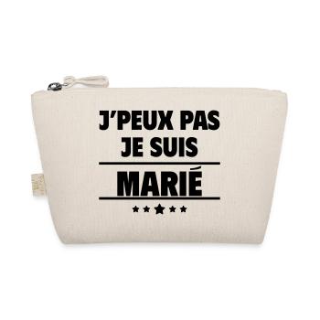 J'peux pas je suis marié, mari, homme, mariage - Trousse biologique - nature - Devant