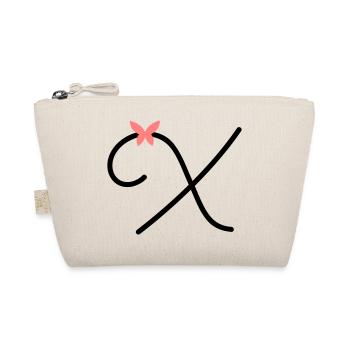 Letter X Butterfly Letter - Organic Pouch - nature - Front