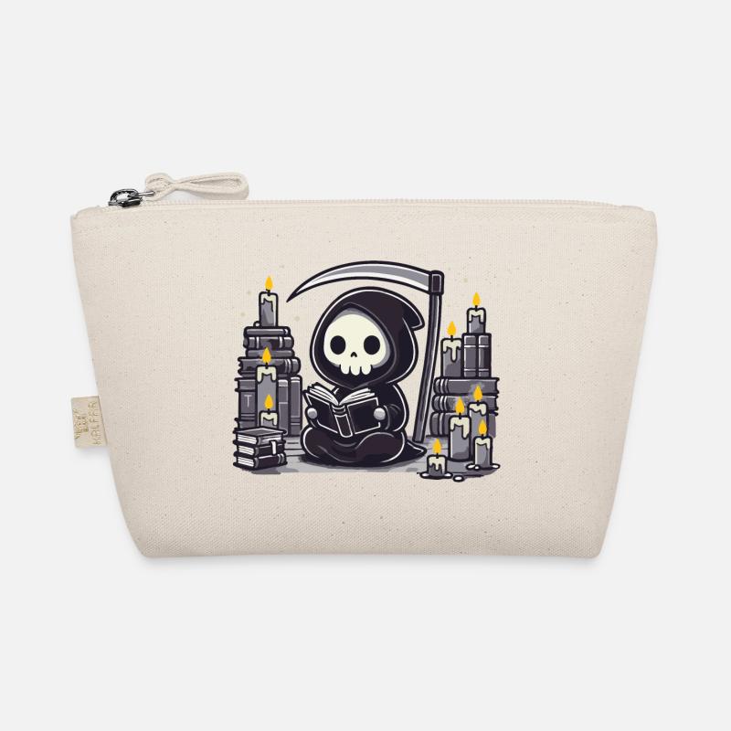Grim Reaper Bookworm with Scythe Organic Pouch